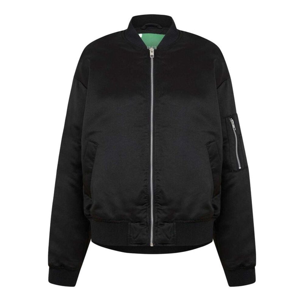 JJXX Womens/Ladies Satin Bomber Jacket / Black